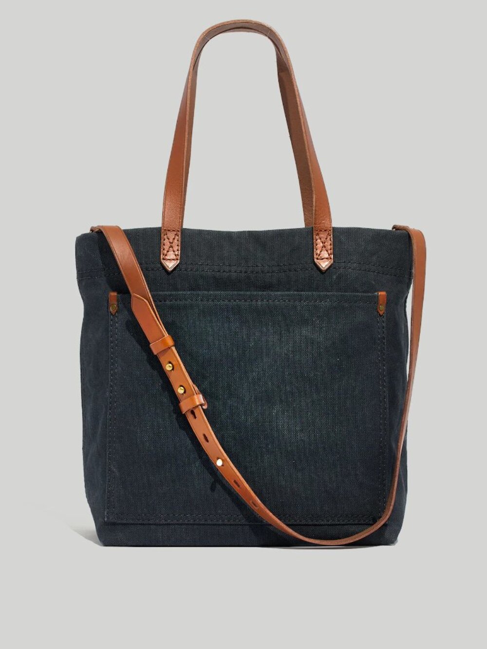 New With Tags! Madewell - The Canvas Medium Transport Tote, Black Sea, NWT!